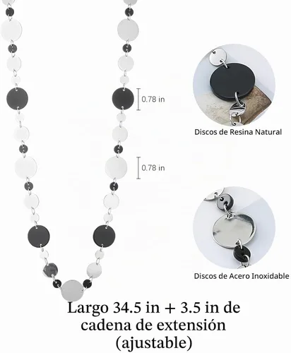 Vista 6 de BULINLIN Collar largo de plata en capas para mujer, collar de cadena de suéter con cuentas de piedra turquesa para mujer, joyería de disfraces