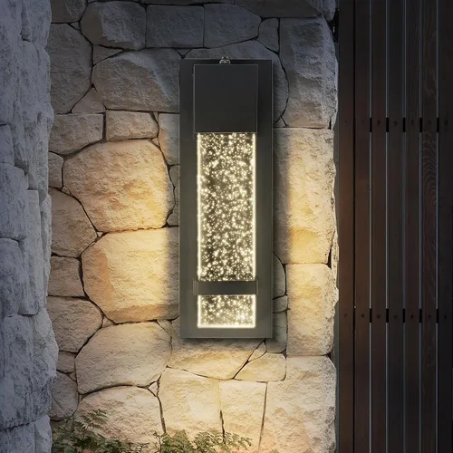 Vista 17 de ASD LED 13" Bubble Glass Wall Light Fixture, Outdoor & Indoor Seeded Sconce 3CCT, Waterproof, Dimmable, ETL Listed 12W 500LM 3000-5000K 120V