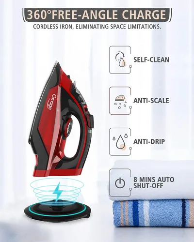Vista 2 de OMAIGA Juego de plancha de vapor para el hogar, planchado eficiente, fácil de transportar, adecuado para todo tipo de prendas