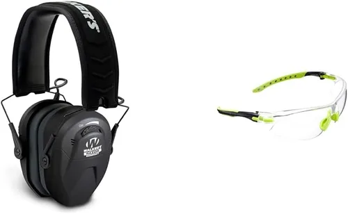 Vista 9 de Walker's Razor Compact Electronic Youth/Women's 23dB NRR Noise-Canceling Hearing Protection Muff, 2 AAA Batteries Included