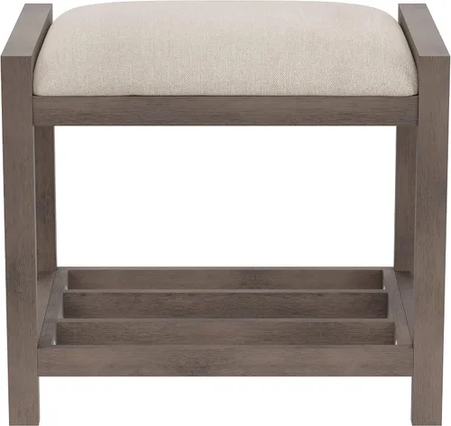 Vista 7 de Hillsdale Muebles Amelia - Taburete de tocador, gris antiguo