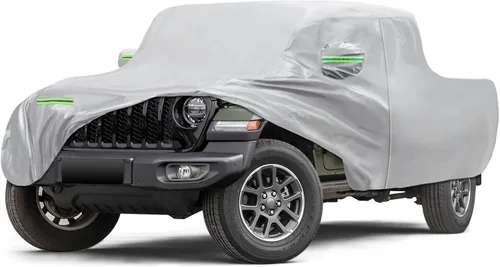 Vista 10 de Migaven Car Cover Custom Fit for Jeep Wrangler 2 Door 1987-2026 JK JL CJ YJ TJ, Waterproof Rain Sun Protection with Door Zipper & Inner Cotton