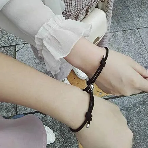 Vista 2 de Long tiantian 24 pulseras magnéticas para parejas, atracción mutua, amistad, pulseras de cuerda a juego, regalos para parejas para él y sus mejores
