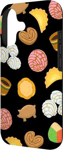 Vista 2 de Conchas Pan Dulce Pattern Black Phone Case Latina Gift Case Case for iPhone 17