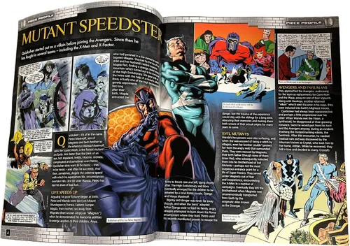 Vista 6 de Eaglemoss Marvel Chess Collection Quicksilver - Peón de resina metálica esculpido a mano sin plomo con historia de fondo y revista Storyline Recap
