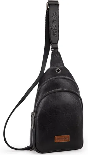 Vista 10 de Wrangler Bolso bandolera pequeño para mujer, bolsos cruzados de cuero *Clásico-marrón