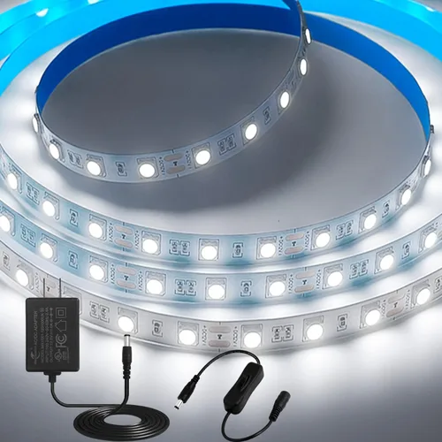 Vista 9 de iNextStation Tira de Luz LED UV Negra USB, 2M/6.6 pies 5V SMD5050 LEDs 395nm-405nm Tira de Luz Negra para Fluorescente, Curación de Impresión 3D