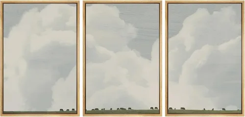 Vista 14 de SIGNWIN Lienzo enmarcado para pared, juego de arte sereno de pantanos con humedales verdes e ilustraciones de agua tranquila, arte moderno