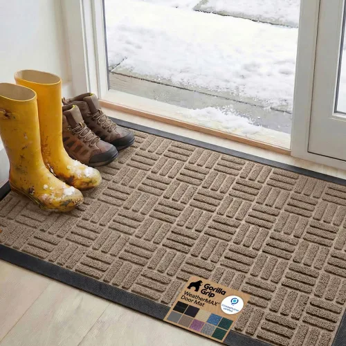 Vista 76 de Gorilla Grip - Tapete WeatherMax todo terreno 100% impermeable, caucho natural, resistente a manchas y decoloración, interior y exterior, fácil