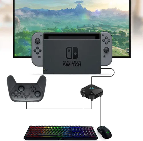 Vista 6 de NS-Switch Keyboard and Mouse Converter, Megadream Keyboard and Mouse Adapter for PS4 PS3 Xbox ONE 360 Console Series Converter, 1 Type-C & 3