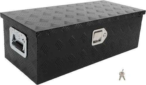 Vista 10 de SCITOO - Caja de herramientas de aluminio de 18 pulgadas de plata resistente para cama de camión, caja de herramientas para remolque de RV