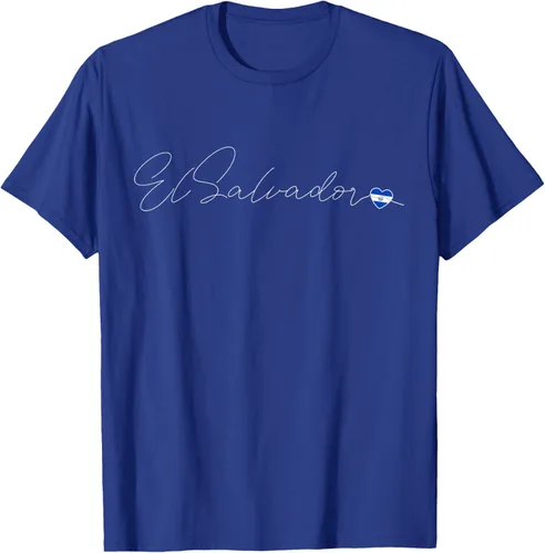 Vista 23 de Camiseta Simple Love El Salvadoreño con diseño de corazón en El Salvador