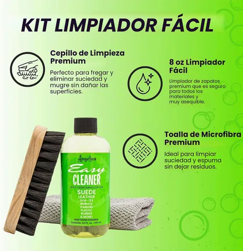 Vista 2 de Angelus Easy Cleaner, Premium Shoe Cleaner, Safe For Sneakers, Leather, Suede, Canvas, and More – Foaming Cleaning Liquid