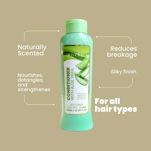 Vista 8 de ANYELUZ Acondicionador de aceite de argán de aloe vera para todo