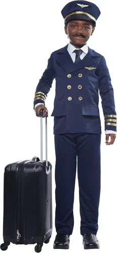 Vista 2 de Disfraz de piloto de aerolínea para niños