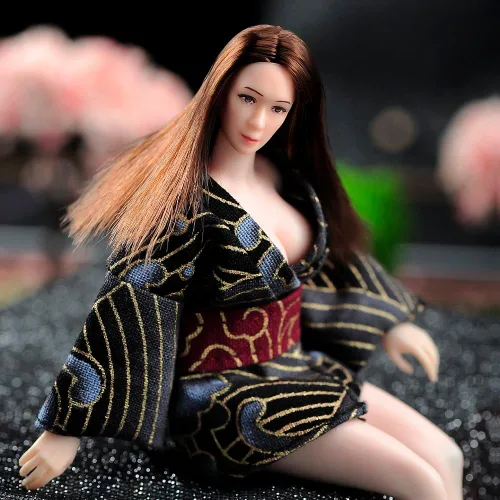 Vista 7 de Esculpe de cabeza femenina a escala 1/12, Europen Beauty Planted Hair Head Tallado para 6 pulgadas Phicen TBLeague figura de acción cuerpo