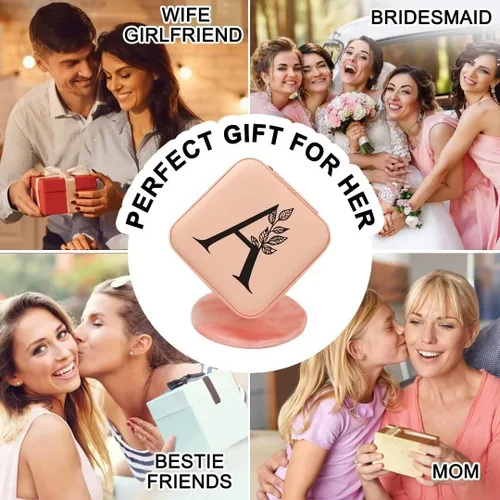 Vista 6 de Regalos del día de San Valentín para ella, regalo del día de San Valentín, esposa, maestra, hijas, regalo pequeño personalizado Joyero de viaje