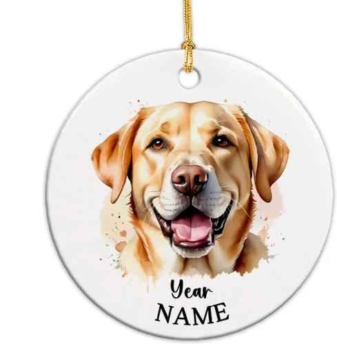 Vista 13 de Adorno de Navidad personalizado para perro Airedale, adorno de cerámica para hombres y mujeres, adornos de cerámica personalizados para perros