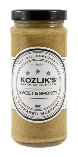 Vista 4 de Kozlik's Balsamic Fig & Date Sweet Brown Yellow Dijon Natural Sin Gluten Mostaza, tarro de 8.5 onzas Dulce, natural, sin gluten, sin OMG