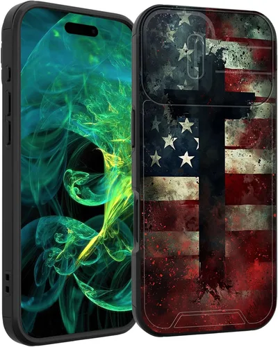 Vista 110 de Funda para iPhone Air con cubierta para cámara deslizante, resistente de doble capa, híbrida, a prueba de golpes, funda protectora resistente