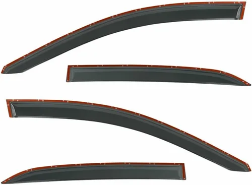 Vista 3 de Window Visor 4pcs Shade Rain Deflector Guard Front Rear Side Outside Mount Channel Style Modified Acrylic Dark Smoke Tint for Chevy for Equinox