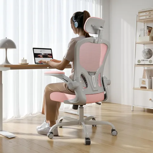 Vista 11 de Silla de oficina ergonómica, capacidad de 330 libras, silla de computadora con respaldo alto para largas horas, cómoda, silla ejecutiva giratoria