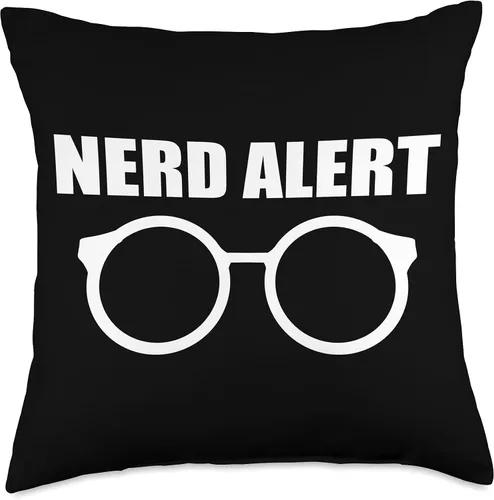 Vista 4 de Geek Alert Nerd y buena almohada de tiro