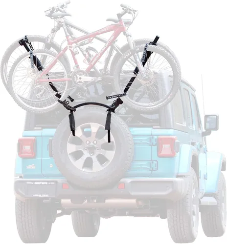 Vista 2 de Let's Go Aero TireBiter 2-Bike VRack Carrier para neumáticos de repuesto Compatible con cámara de respaldo (modelo B00987)