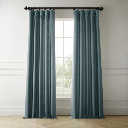 Vista 8 de HPD Half Price Drapes Cortinas italianas de lino sintético de 84 pulgadas de largo, cortinas de oscurecimiento para dormitorio y sala de estar, 50 x