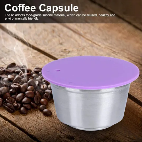 Vista 6 de Fdit Taza de cápsula de café recargable reutilizable de acero inoxidable apta para cafetera Dolce Gusto compatible con Nestle Dolce Gusto juego