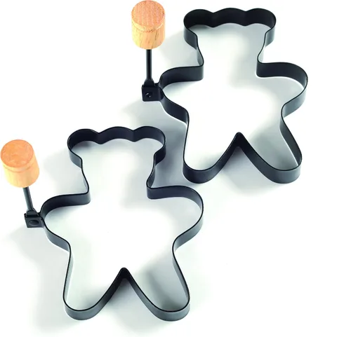 Vista 9 de Norpro Anillos redondos antiadherentes para huevos de panqueques, juego de 2, negro