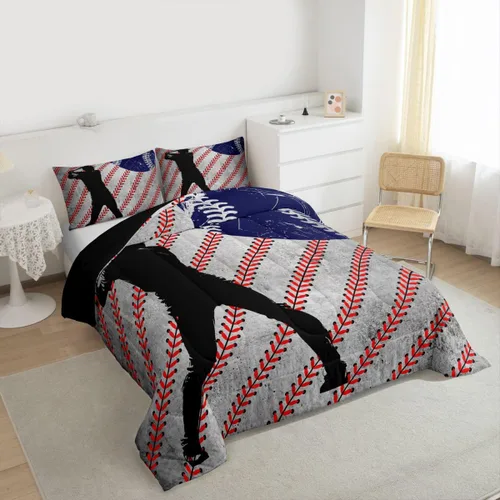 Vista 19 de Juego de ropa de cama de baloncesto para niños y adolescentes, juego de edredón deportivo para niños, tamaño matrimonial, suave, ligero, decoración