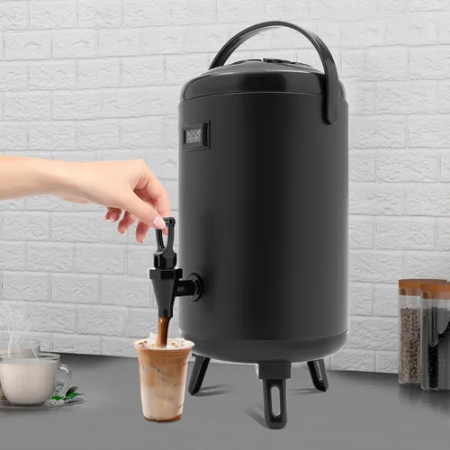Vista 10 de Dispensador térmico aislado de bebidas frías y calientes con espita - Dispensador de té y café de acero inoxidable (2.11 galones)