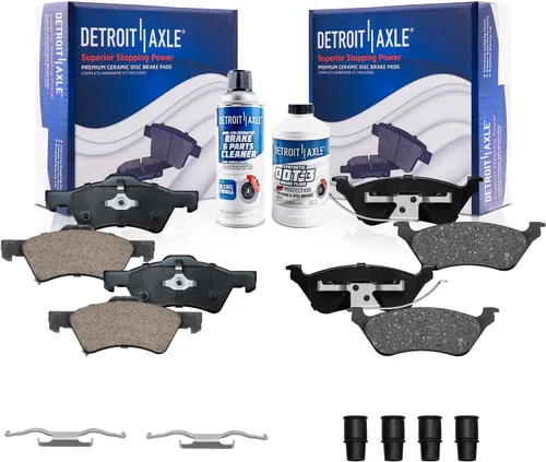 Vista 81 de Detroit Axle - Pastillas de freno de cerámica delanteras Reemplazo de pinza de freno derecha para Dodge Ram 1500 Dakota, Ram 1500 Classic - Juego