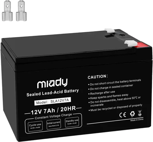 Vista 9 de Miady 12V 12Ah - Batería recargable de ácido de plomo sellada (paquete de 2)
