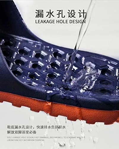 Vista 6 de Zapatillas de baño para playa, para hombre, casuales, antideslizantes, deslizantes para masaje de verano, chanclas de moda, suela suave