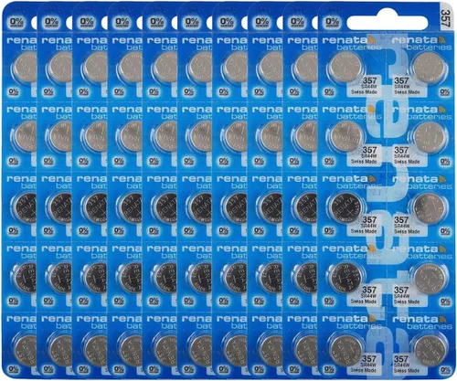 Vista 12 de Renata 357 SR44W Baterías – 1.55 V Óxido de Plata 357 Batería de reloj (2 unidades)