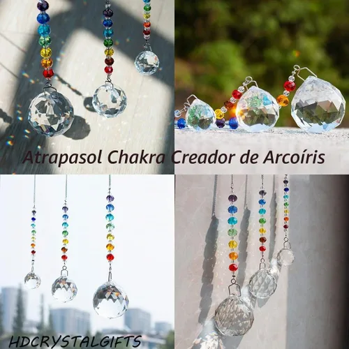 Vista 7 de Juego de 3 prismas de cristal para colgar en la ventana del arco iris 3 piezas
