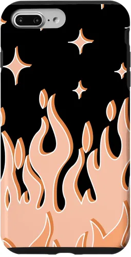 Vista 12 de Funda Gótica Pastel para iPhone 16 con diseño de llama naranja