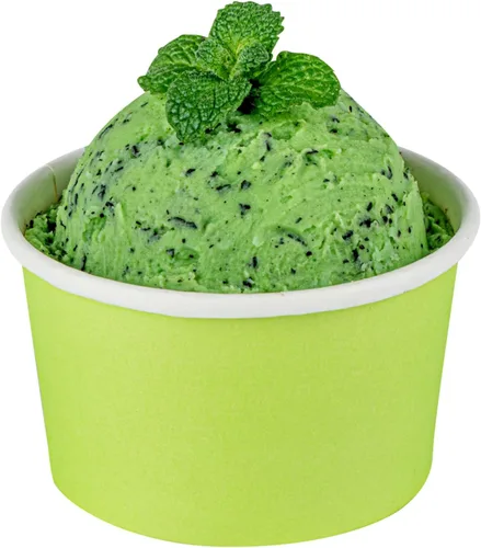 Vista 23 de Restaurantware Coppetta - Vasos de postre de 3 onzas, 50 tazas desechables para helado, tapas se venden por separado, cuencos de papel a cuadros