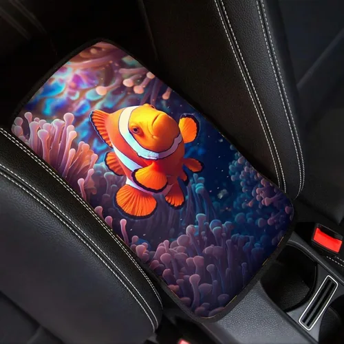 Vista 31 de Funda para reposabrazos de automóvil, ajuste universal para la mayoría de automóviles, SUV, camiones, sedán, patrón fresco, plegable, cómoda, Oso