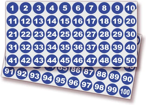 Vista 19 de iSYFIX Calcomanías negras de números consecutivos – 1 a 100, 1 pulgada, 1 juego – Vinilo autoadhesivo de alta calidad, ideal para inventario