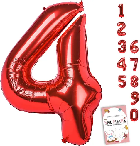 Vista 93 de Globos grandes de 40 pulgadas de números del 0 al 9, globos numéricos para decoración de fiesta de cumpleaños, globos de helio de aluminio
