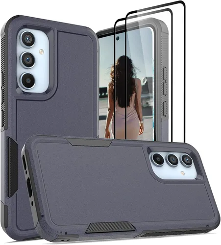 Vista 238 de Jeylly Compatible con Samsung Galaxy A22 5G Funda, Funda Samsung A22 5G con 2pcs protectores de pantalla de vidrio templado