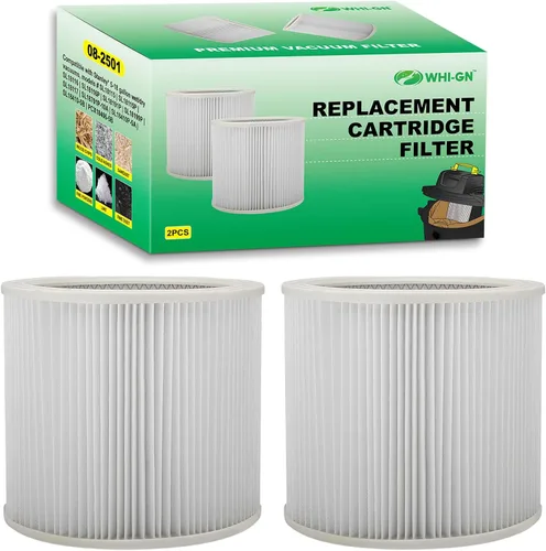 Vista 7 de Repuesto para filtro de aspiradora Stanley Shop, filtro de cartucho 08-2501, para la mayoría de los modelos de aspiradoras húmedas/secas de 5-18