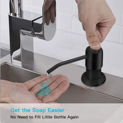 Vista 7 de OHiHi Dispensador de jabón para platos para fregadero de cocina, dispensador de jabón para fregadero de encimera, bomba de agua con tubo