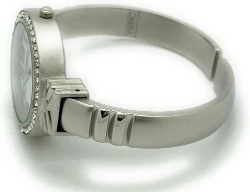Vista 4 de Reloj analógico de cuarzo con esfera de nácar para mujer, con diamantes de imitación
