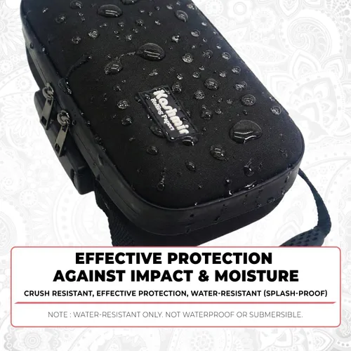 Vista 2 de Kashmir Bolsa a prueba de olores con cerradura de combinación, funda de viaje a prueba de olores, forro de carbón activado, con cerradura, a prueba