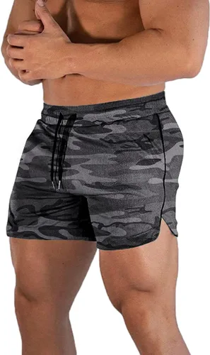 Vista 21 de EVERWORTH Pantalones cortos deportivos para hombre, pantalones cortos de entrenamiento para gimnasio, pantalones cortos casuales para correr