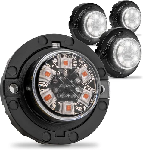 Vista 15 de Lamphus SnakeEye III - Luz estroboscópica de posición oculta [SAE Clase 1] [IP67 Impermeable] [72 Modos de flash] [Función TBT] Luces de advertencia